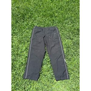 Vintage Y2K Nike Track Pants Mens XL Black Windbreaker Baggy Lined Side Stripe